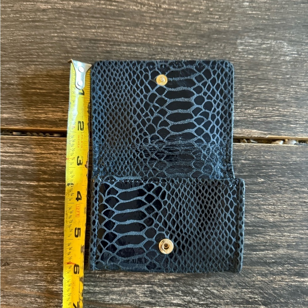 Michael Kors Python-Embossed Card Holder Wallet - Picture 8 of 12